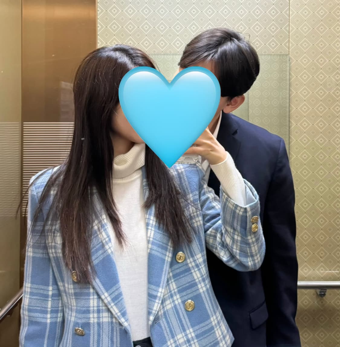 일본 수입 하늘색 체크 트위드자켓 상품이미지9