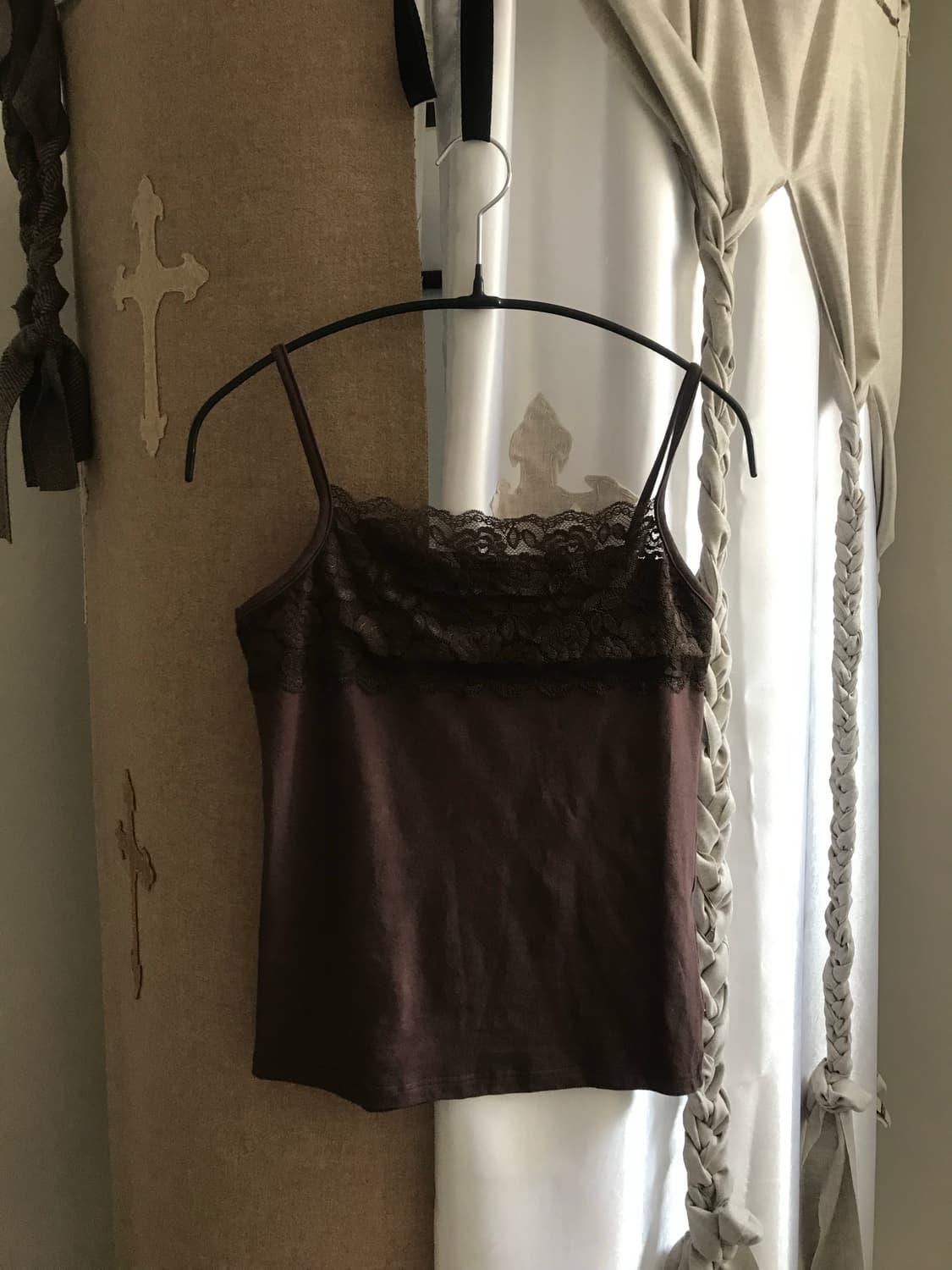 vintage brown lace sleeveless 상품이미지5
