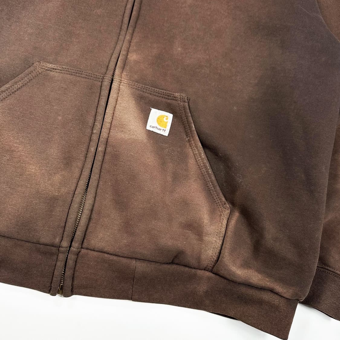 칼하트 써멀 브라운 타이다이 후드집업 (실측 XXL) 상품이미지4