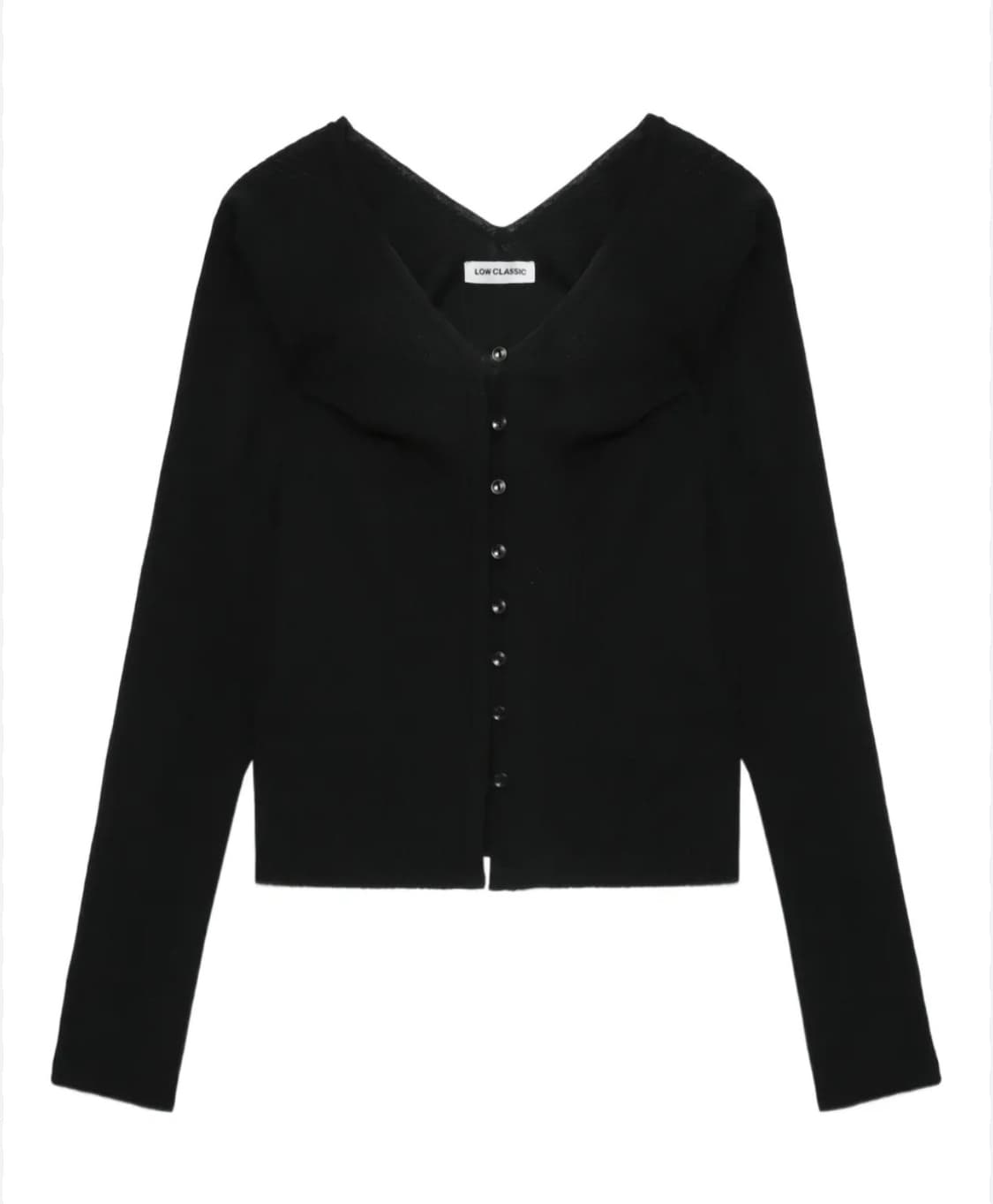 로우클래식 25FW 울 가디건 LW251KN02BK 블랙 상품이미지1