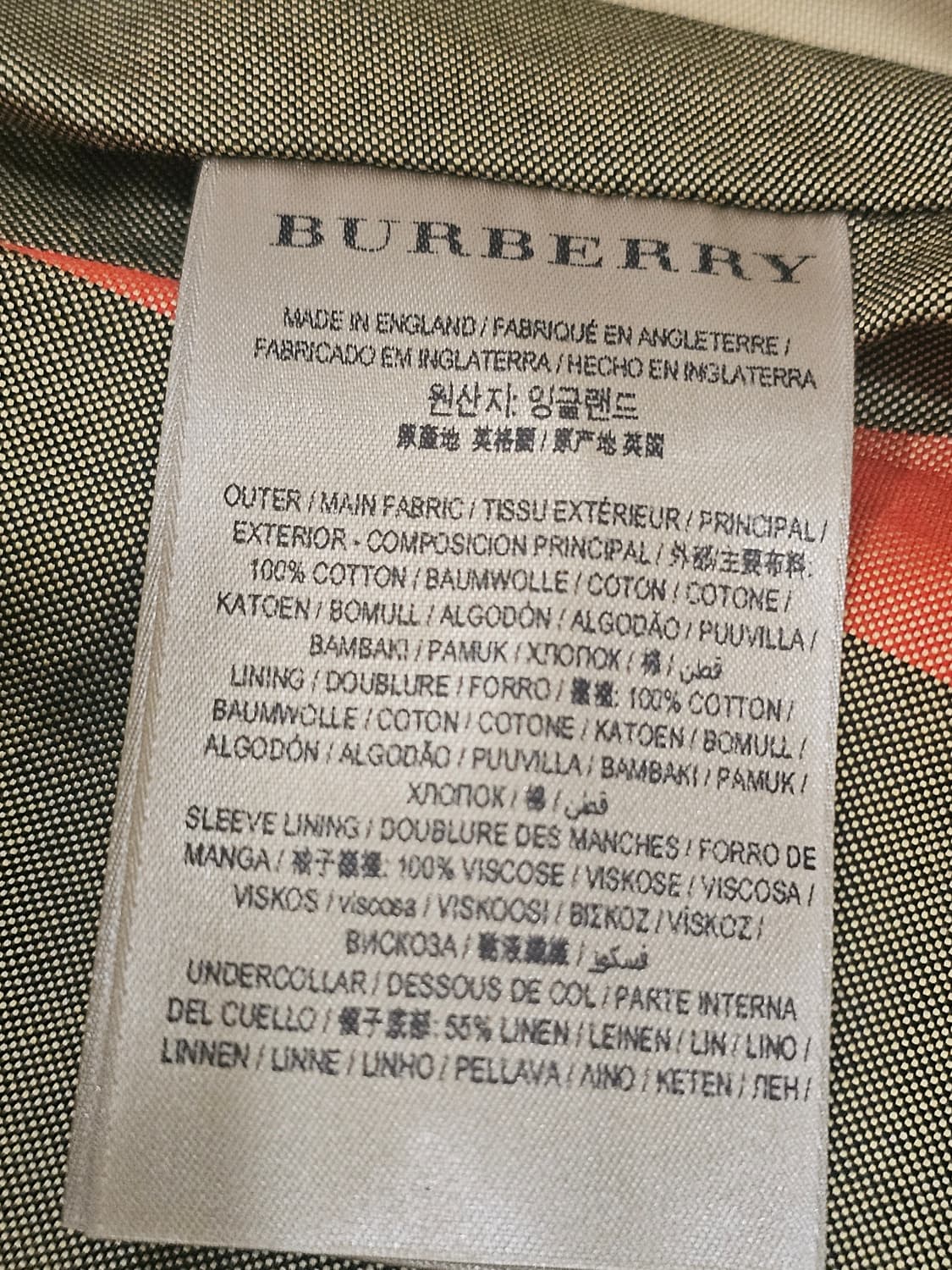 새제품 버버리 코트 EU36 브라이트올리브 컬러  상품이미지5