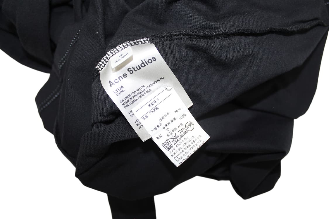 Acne Studios 오버 드레이프 리본 디테일 티셔츠 원피스 상품이미지9