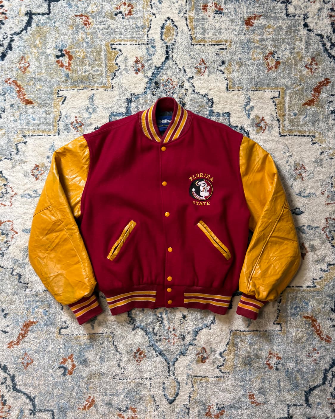 Made in USA 할로웨이 레더암 바시티자켓 상품이미지1