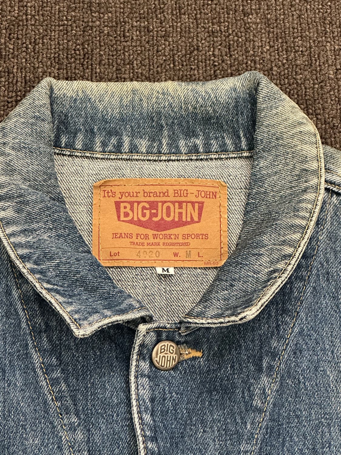 M)BIG JOHN 빈티지 데님 자켓 상품이미지4