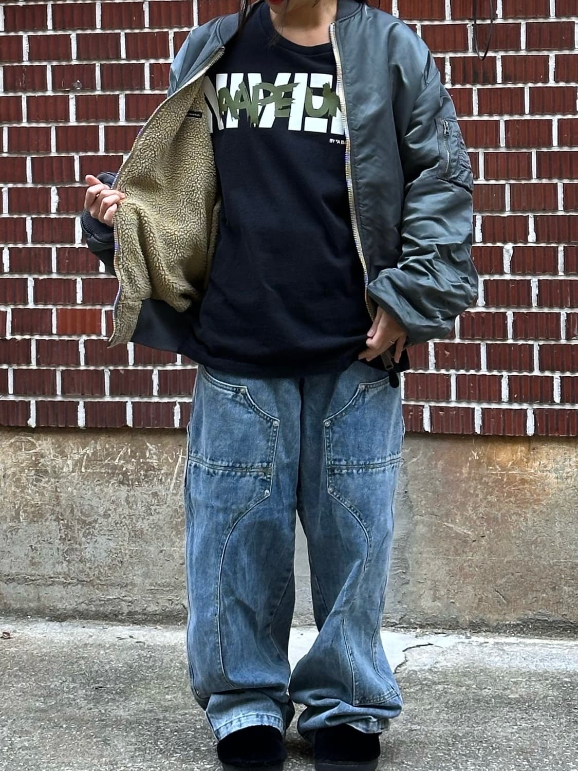 디스이즈네버댓 x 알파인더스트리 리버 항공점퍼 베이트 반팔 카펜터 팬츠 상품이미지3