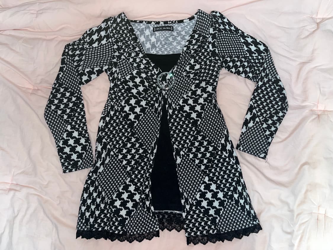 세실맥비 패턴 미니 원피스 오네갸루히메갸루아게하하라주쿠일브시부야마즈 상품이미지1