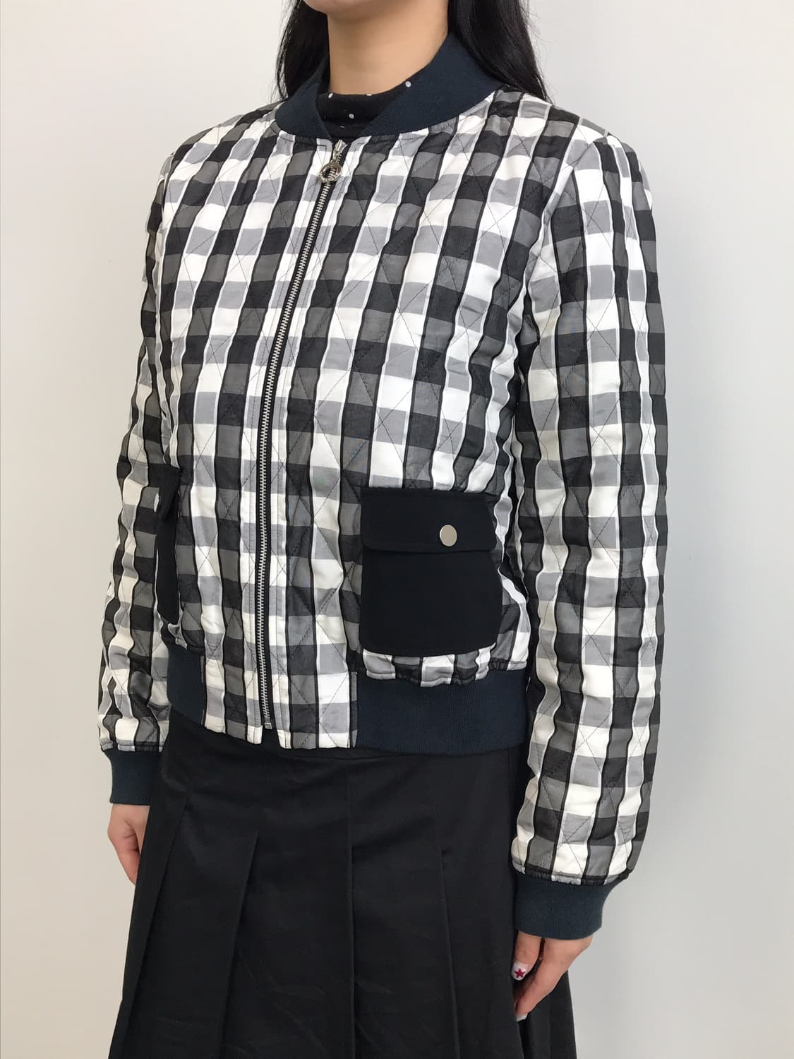 'Courrèges' Black & White Quilted Jacket 상품이미지3