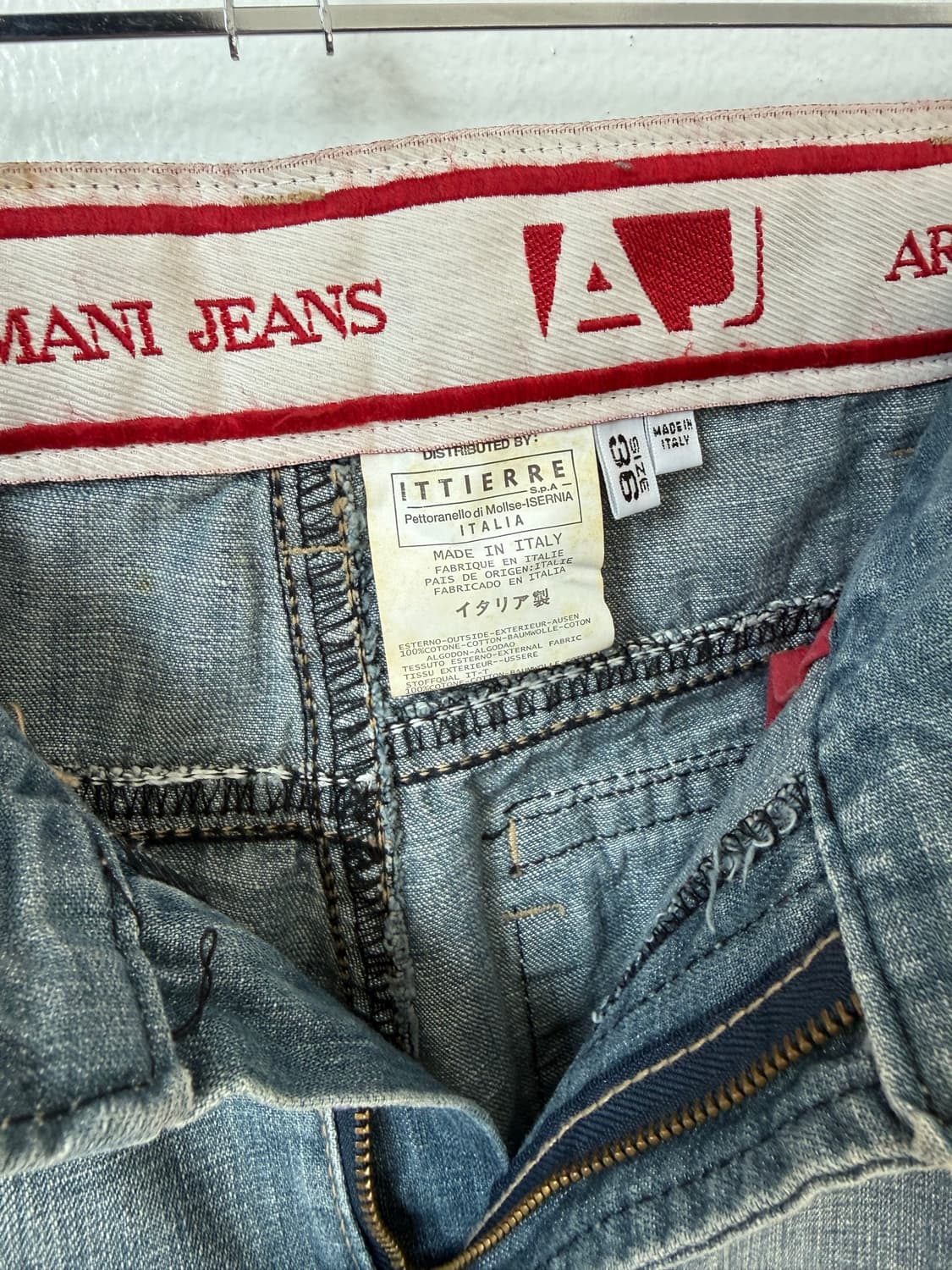 00s Armani big letter wide jeans 상품이미지10