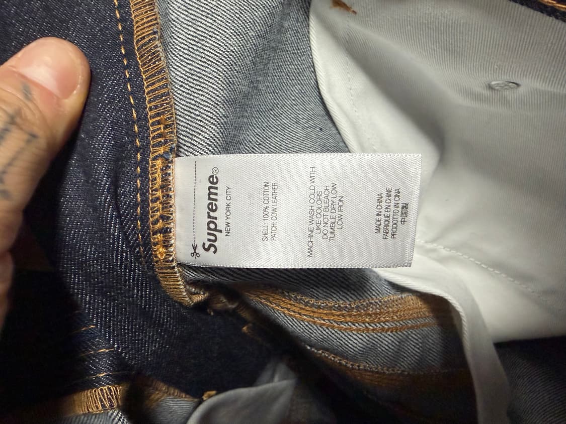 슈프림 S 로고 리지드 배기 진 리지드 인디고 - 25SS 상품이미지3