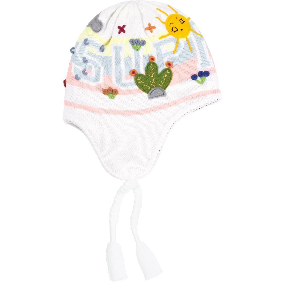 슈프림 펠트 아플리케 이어플랩 비니 화이트 - 25FW 상품이미지2