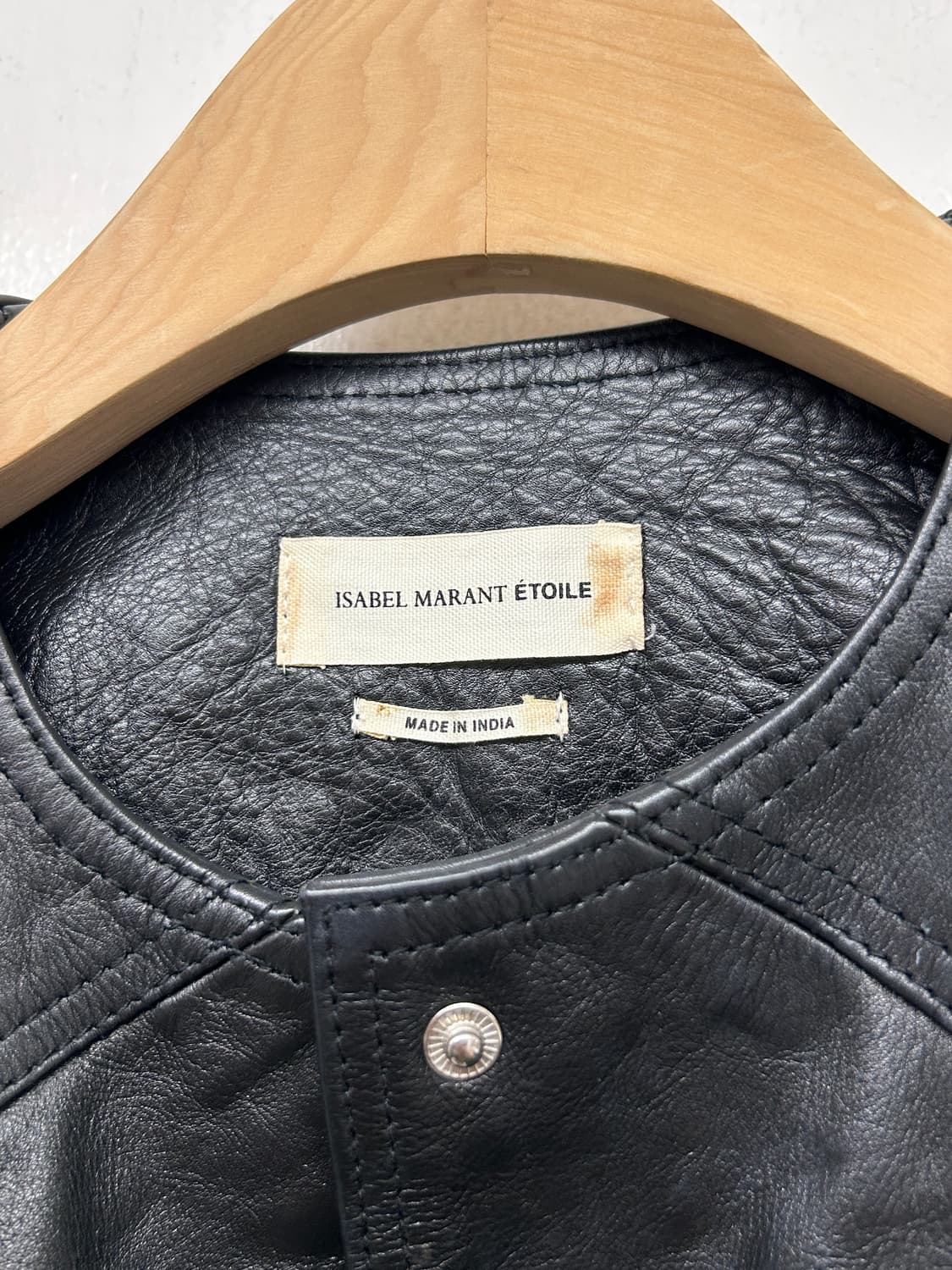 이자벨마랑 에뚜왈 블랙 가죽 자켓 상품이미지5