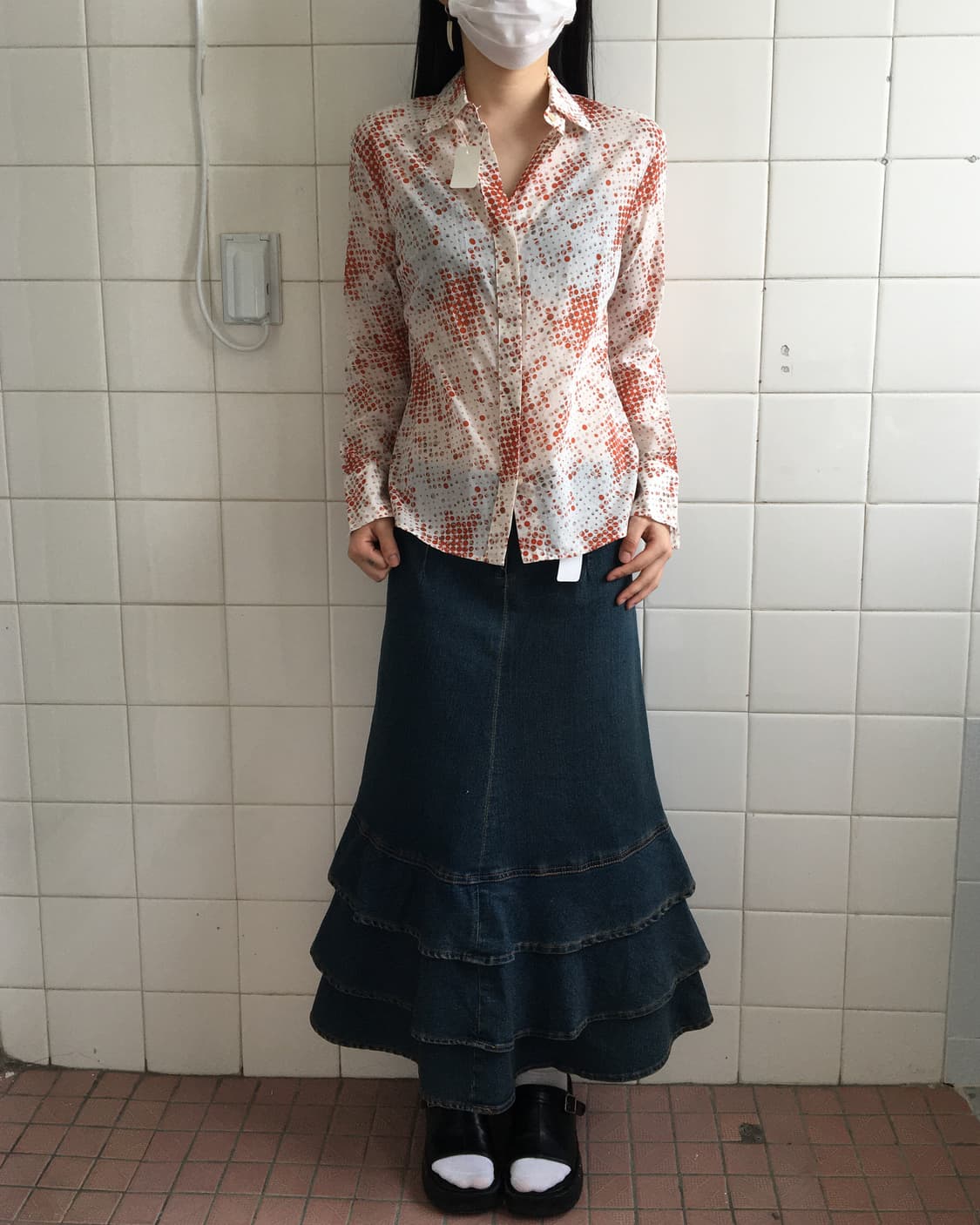 Dot pattern shirt 상품이미지1