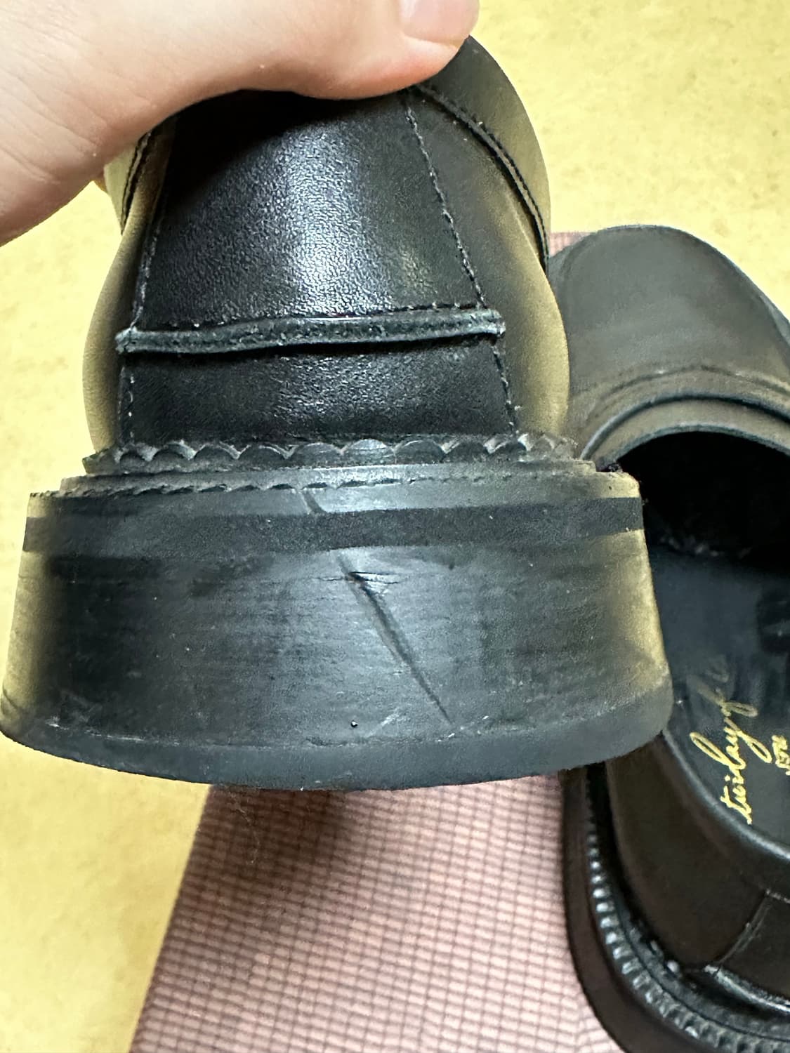 Stu 오버솔 로퍼 레더 블랙 40 상품이미지9