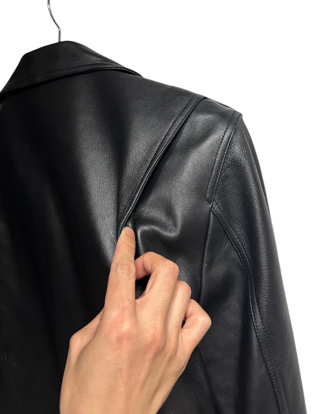 도프제이슨 램스킨(양가죽)100% 라이더 자켓 XL 상품이미지6