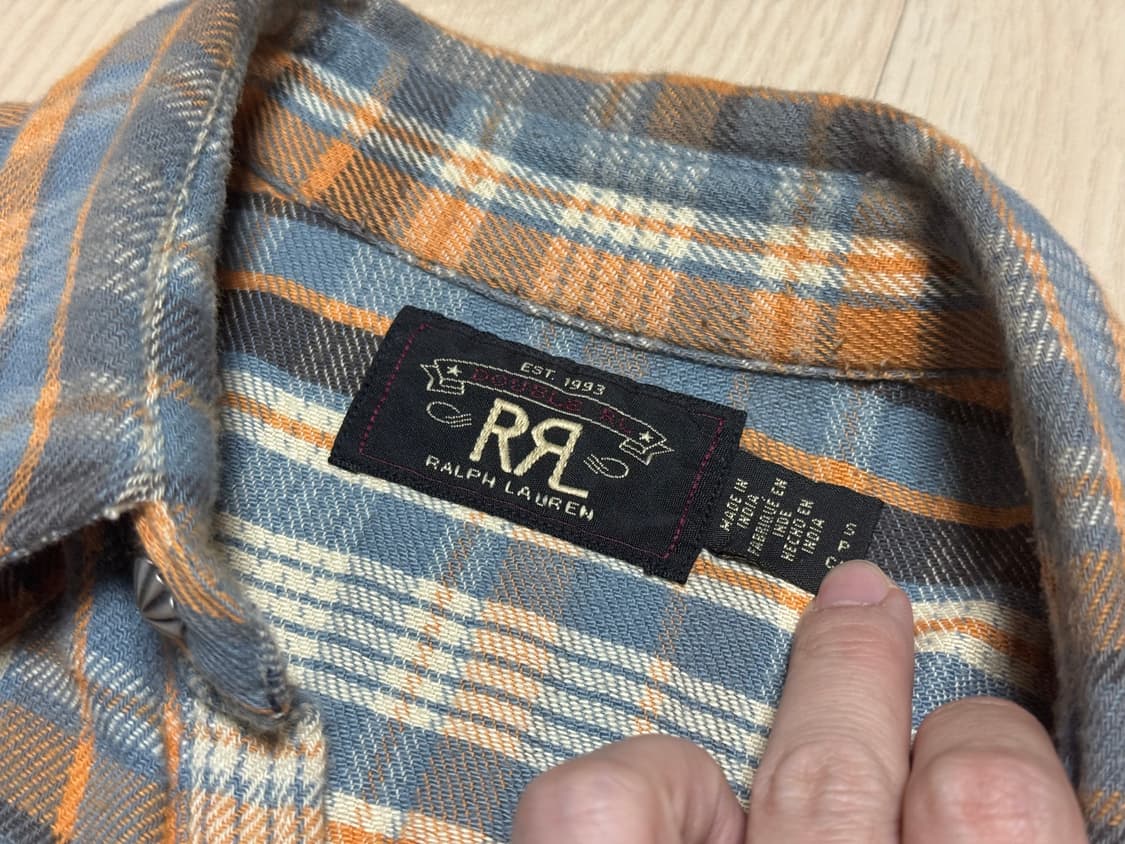 RRL 플란넬 체크 웨스턴 셔츠 상품이미지2