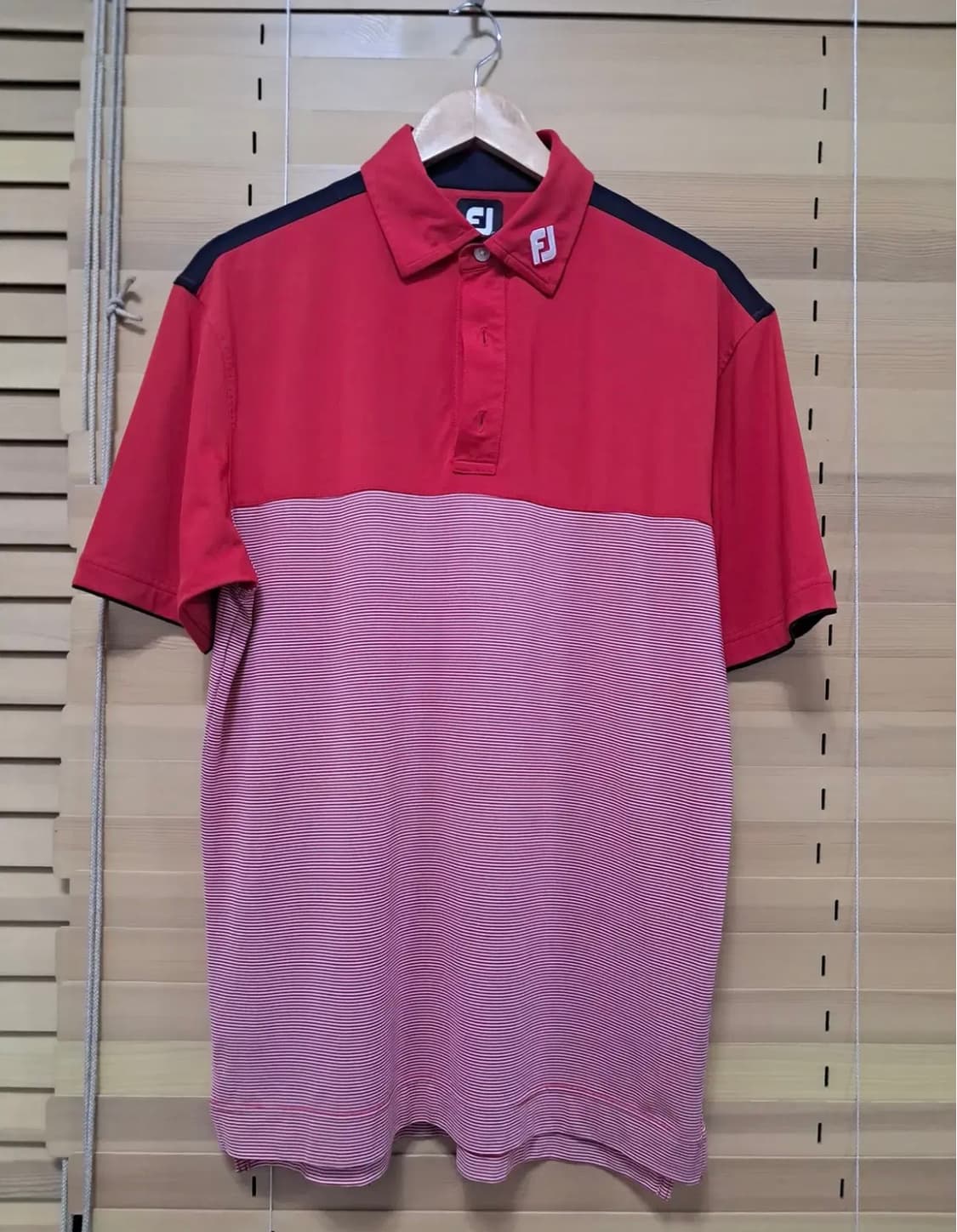 풋조이 남성 골프기능성레드 PK반팔티셔츠 상품이미지2