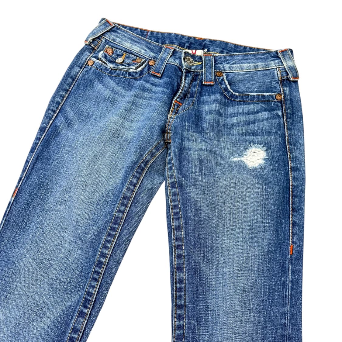 트루릴리젼 데미지 중청 부츠컷 팬츠 상품이미지3