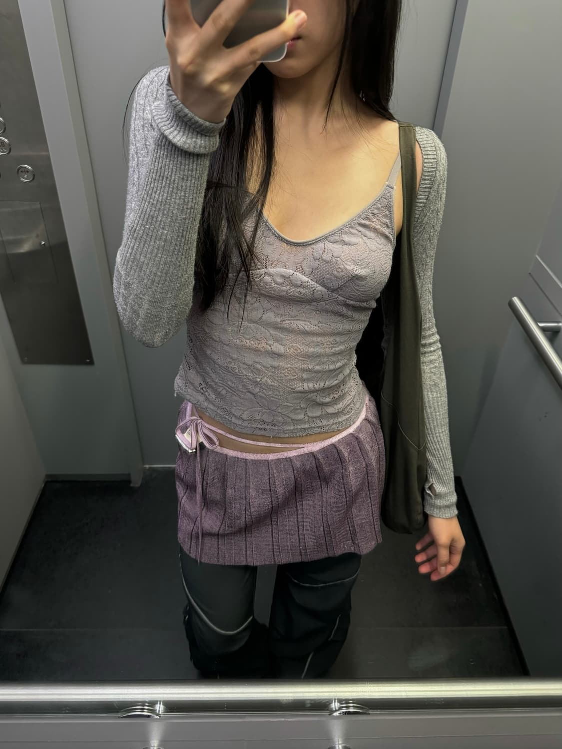 Isa boulder 퍼플 미니 랩스커트 / S 상품이미지3