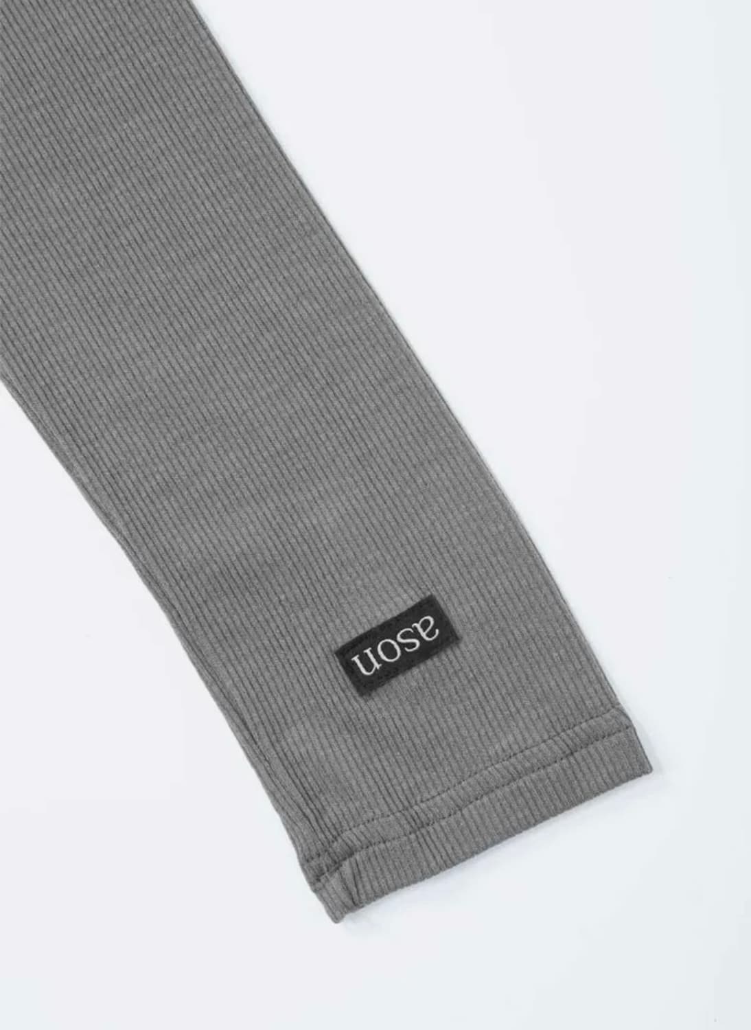 애즈온 DIAGONAL BUTTON T / GRAY 상품이미지4