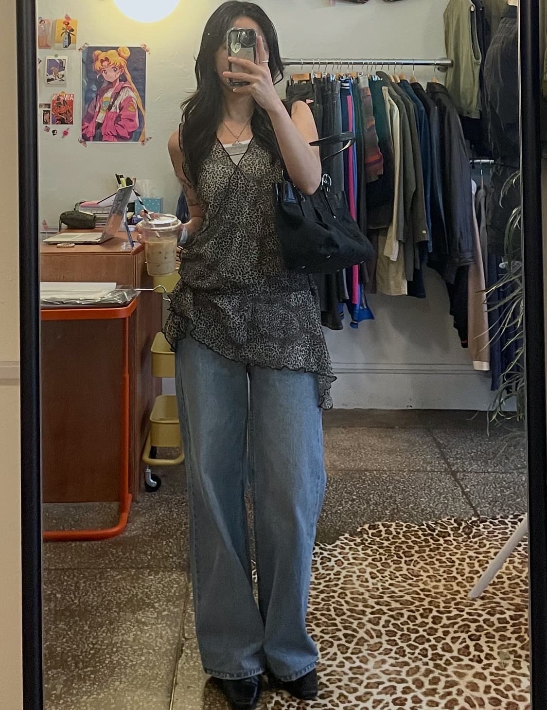 레오파드 레이어드 슬리브리스 [무배] 상품이미지1