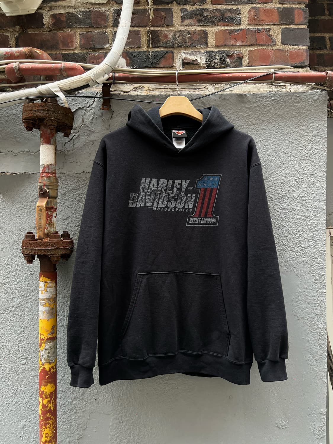 할리데이비슨 블랙 후드티 대한민국 상품이미지1