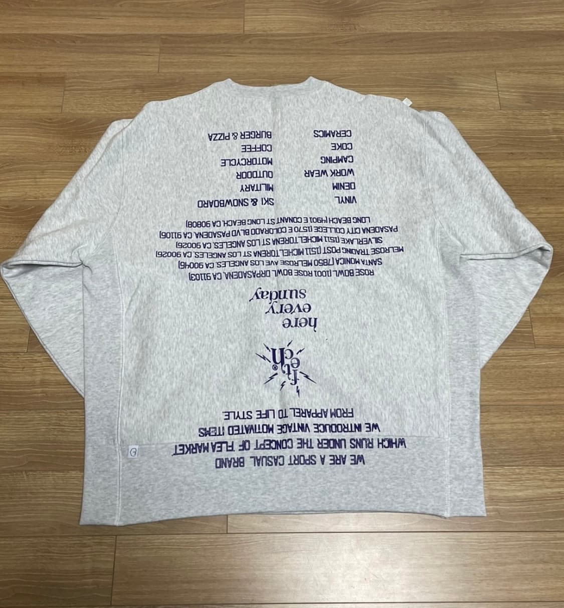 페치선데이 스웻셔츠 melange grey 상품이미지3