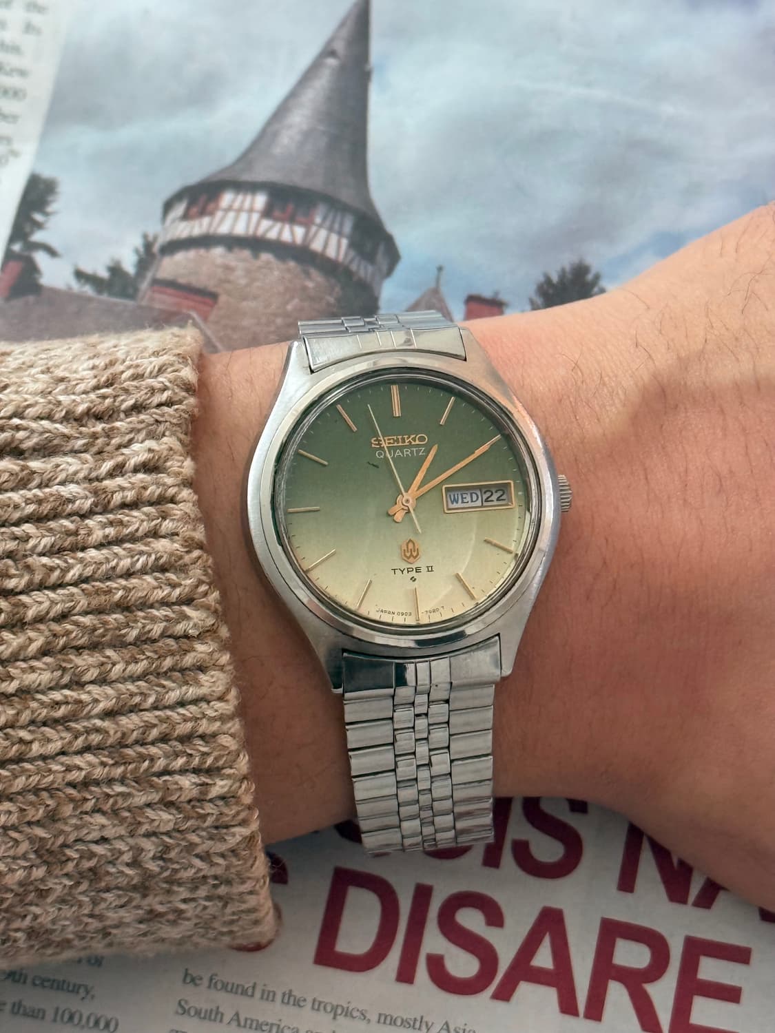 Seiko 세이코 Quartz Type II 그린 그라데이션  상품이미지6