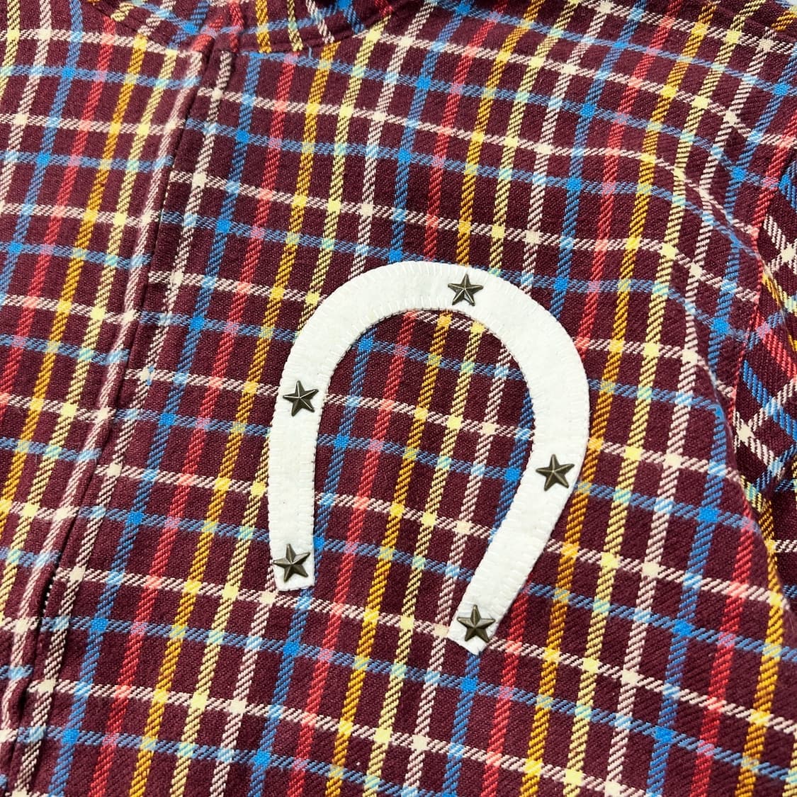 인디언 모터사이클 체크 집업 블루종 상품이미지4