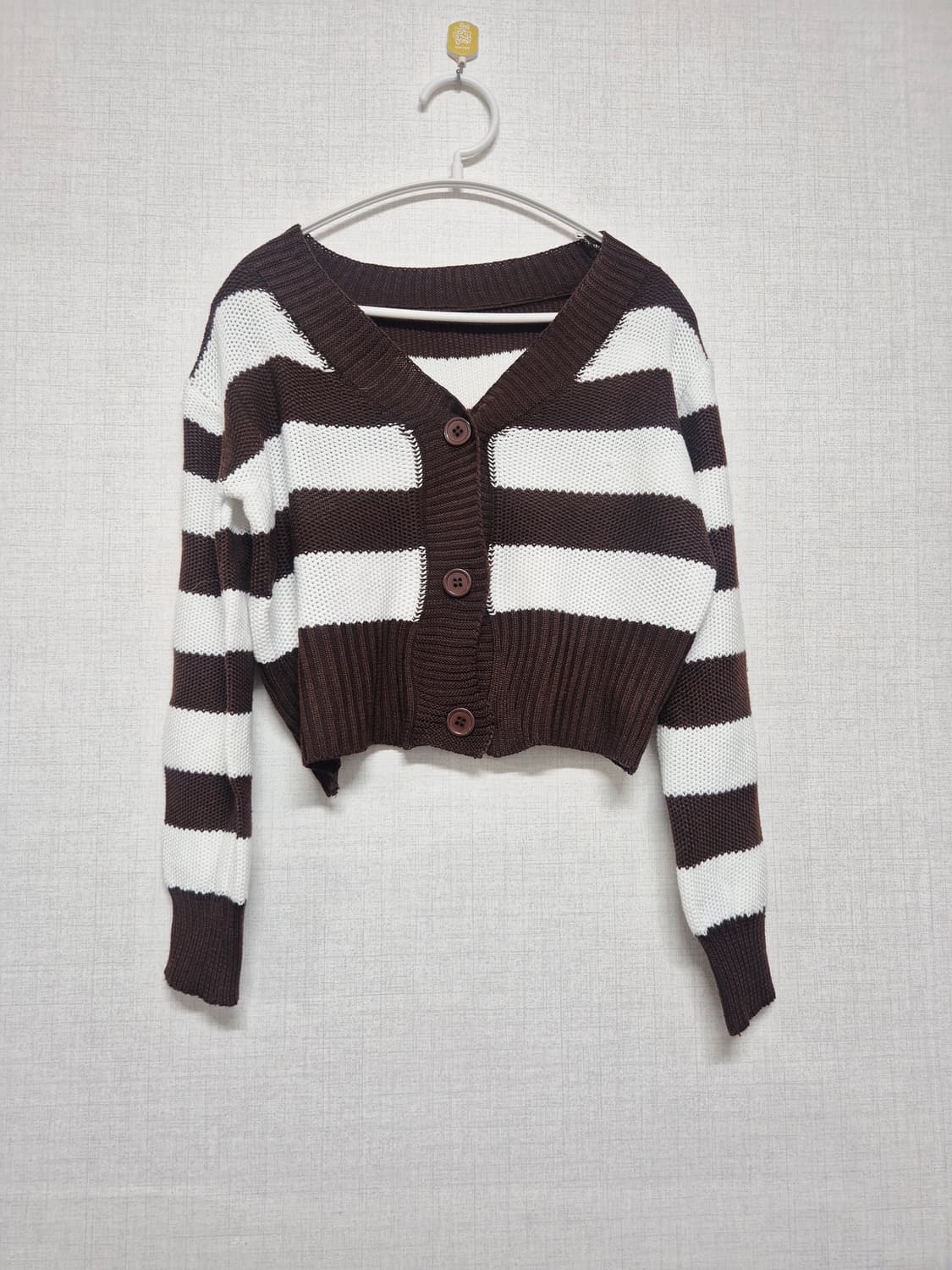 스트라이프 크롭 가디건 상품이미지1