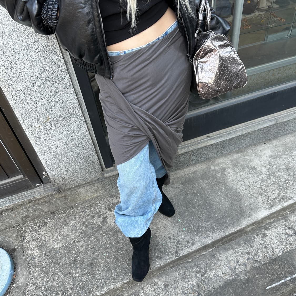 헬무트 랭 비대칭 레이어드 스커트 상품이미지8