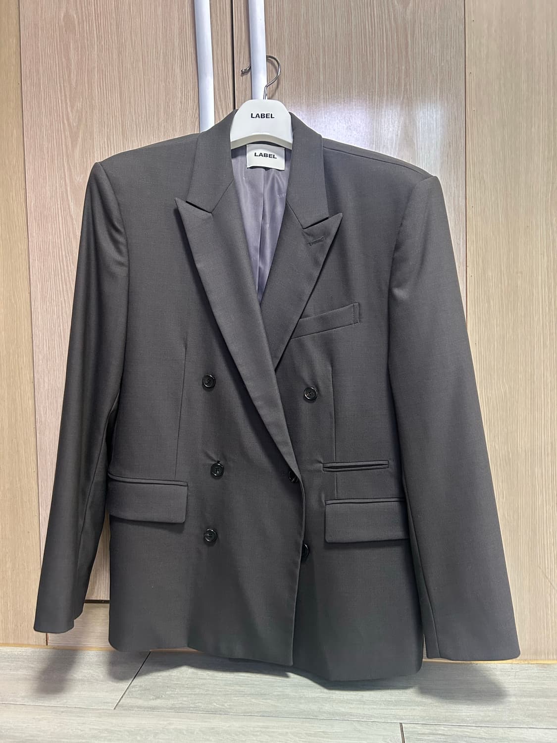 라벨아카이브 더블 브레스티드 자켓 city grey 상품이미지3