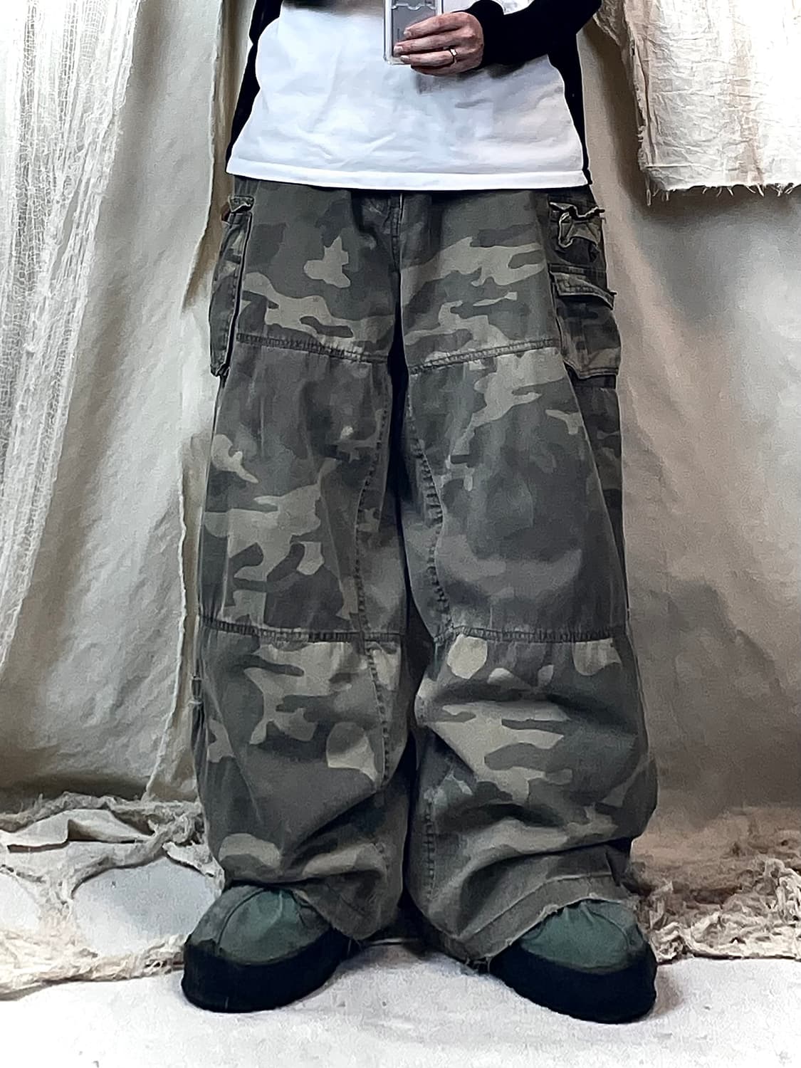 밀리터리 멀티포켓 디스트로이드카고pt 상품이미지1