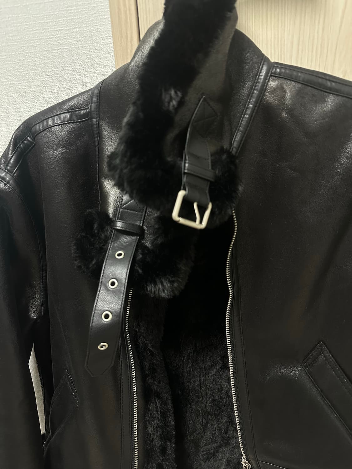 레프트서울 무스탕 블랙 XS 상품이미지4