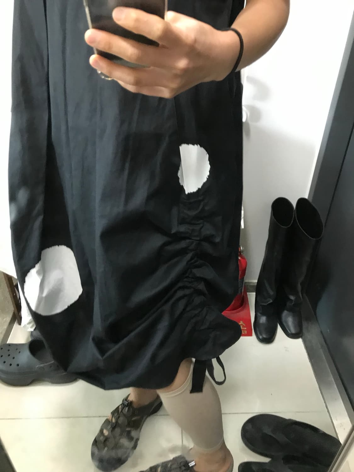 빈티지 도트셔링 항아리원피스 상품이미지2