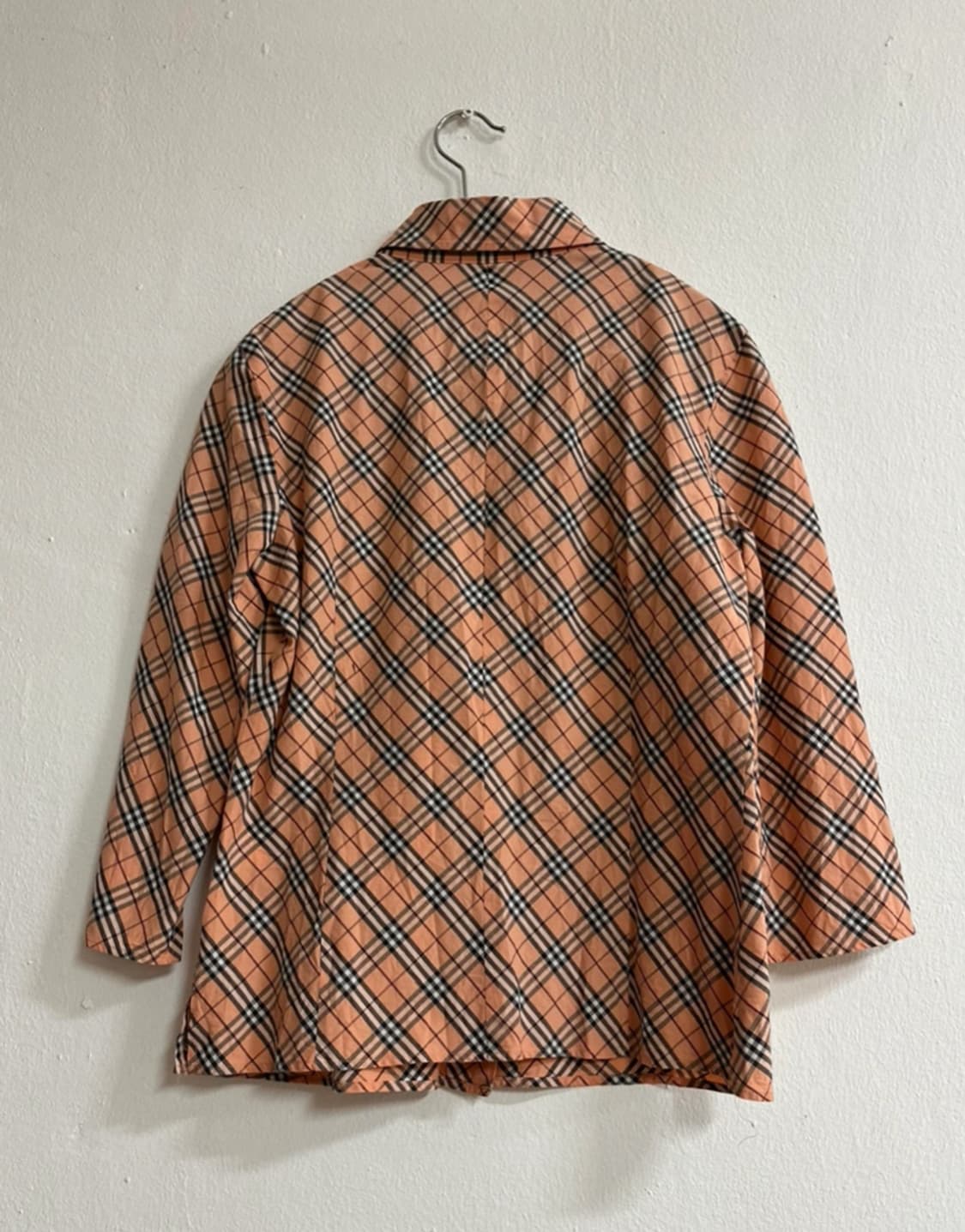 버버리 살몬핑크 체크 9부 셔츠 상품이미지5