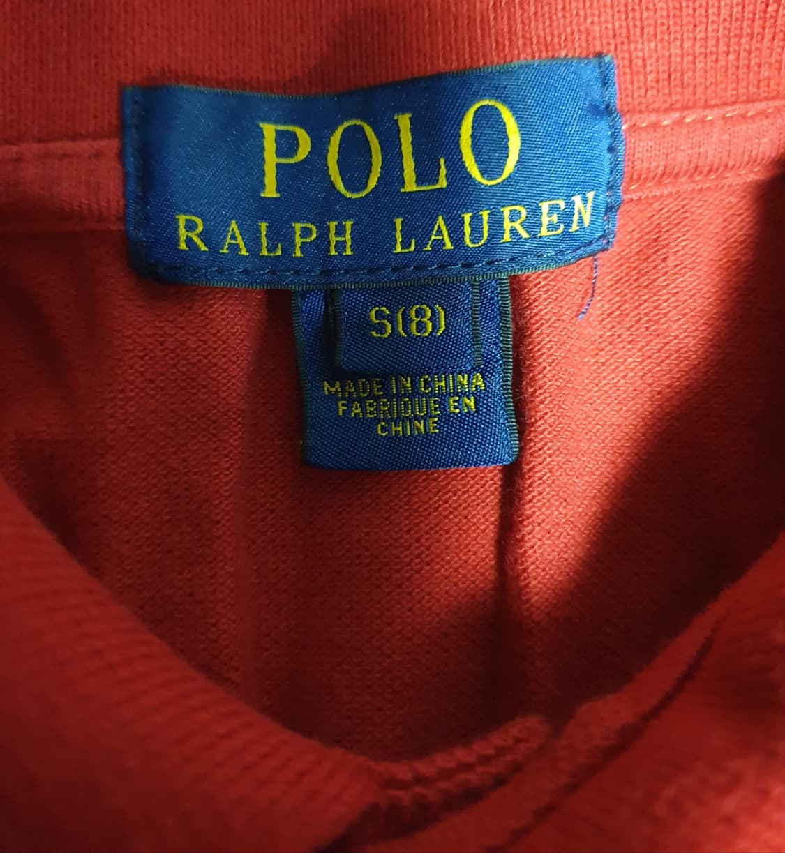 폴로랄프로렌 딱붙핏 반팔 카라티 레드 (XS) 상품이미지3
