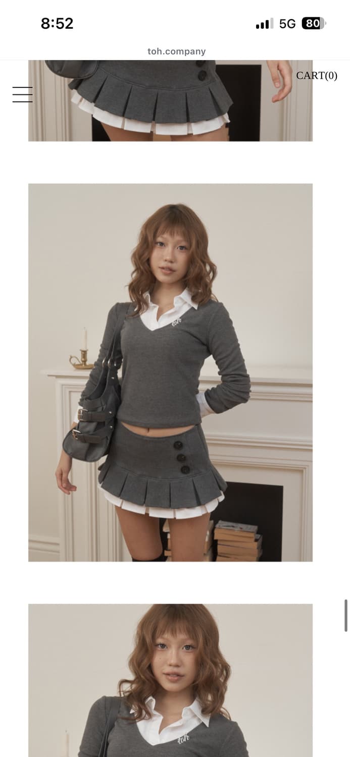 티오에이치 toh 코니 탑 차콜 팝니다  상품이미지2