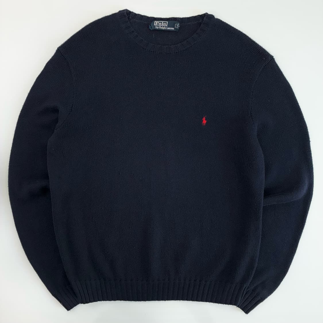 Polo  폴로 랄프로렌 90,s 자수 코튼 네이비 니트  상품이미지1