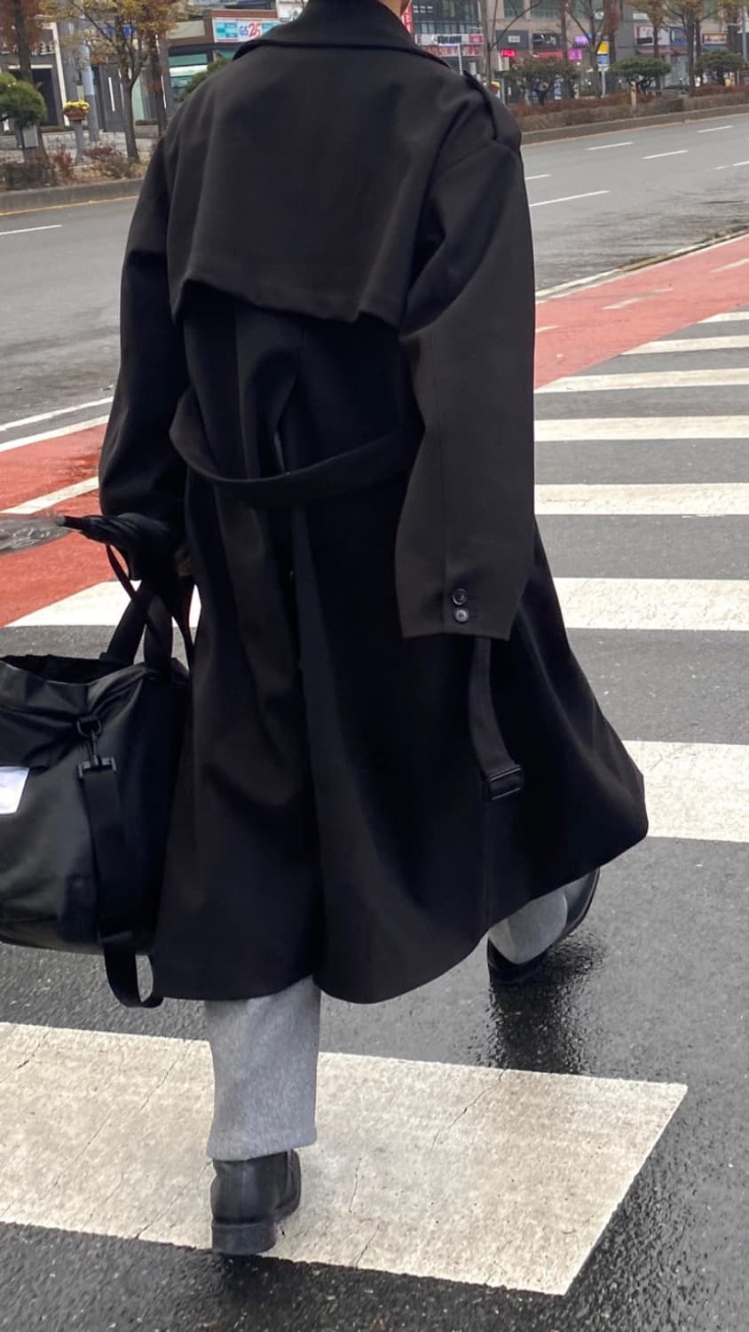 센트마켓 하이넥 로브 트렌치코트 BLACK 상품이미지2