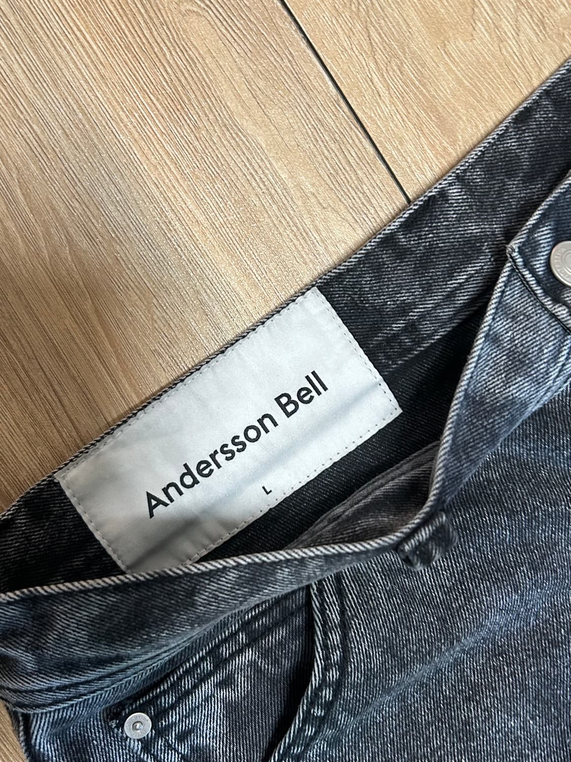 L) 엔더슨벨 블리치 워시드 지퍼 진 상품이미지4