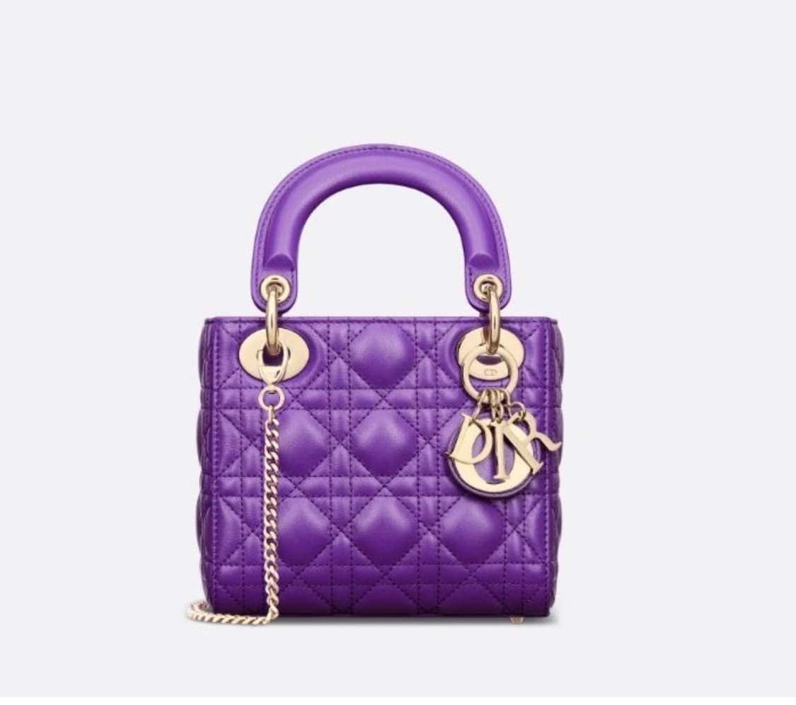 디올 레이디백 미니 퍼플 백 상품이미지1