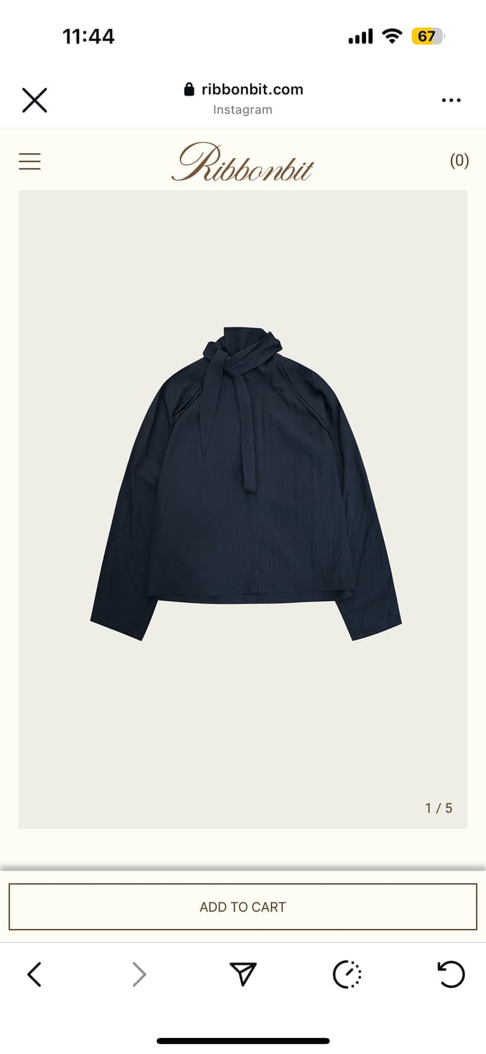 ribbonbit Raphia Blouse 리본빛 라피아 블라우스 상품이미지1