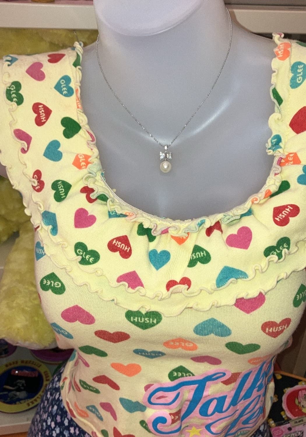 jpn 리본 진주 목걸이 상품이미지2