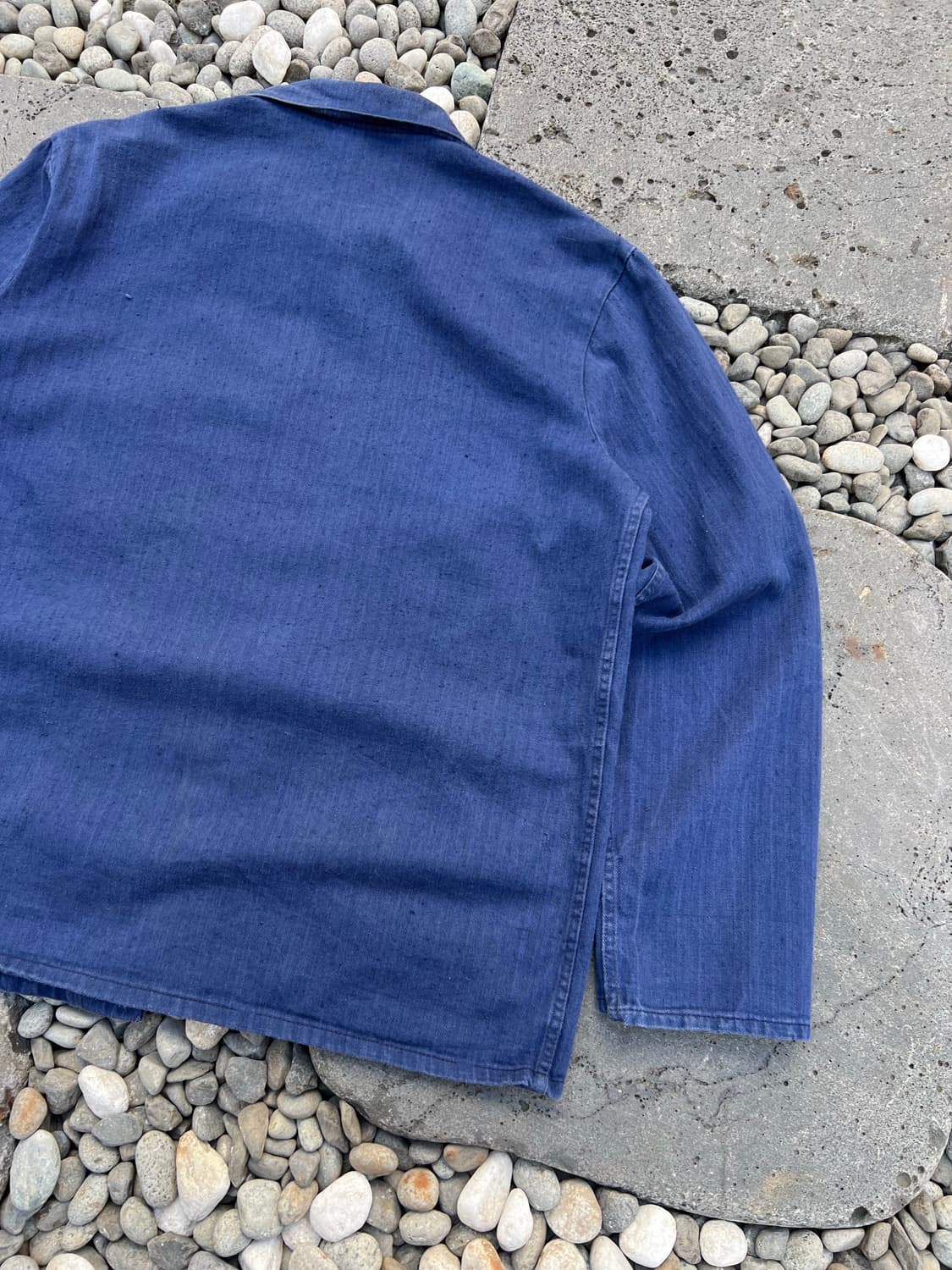 WASHING BLUE OLD HBT 헤링본트윌코튼 프렌치워크자켓 상품이미지10