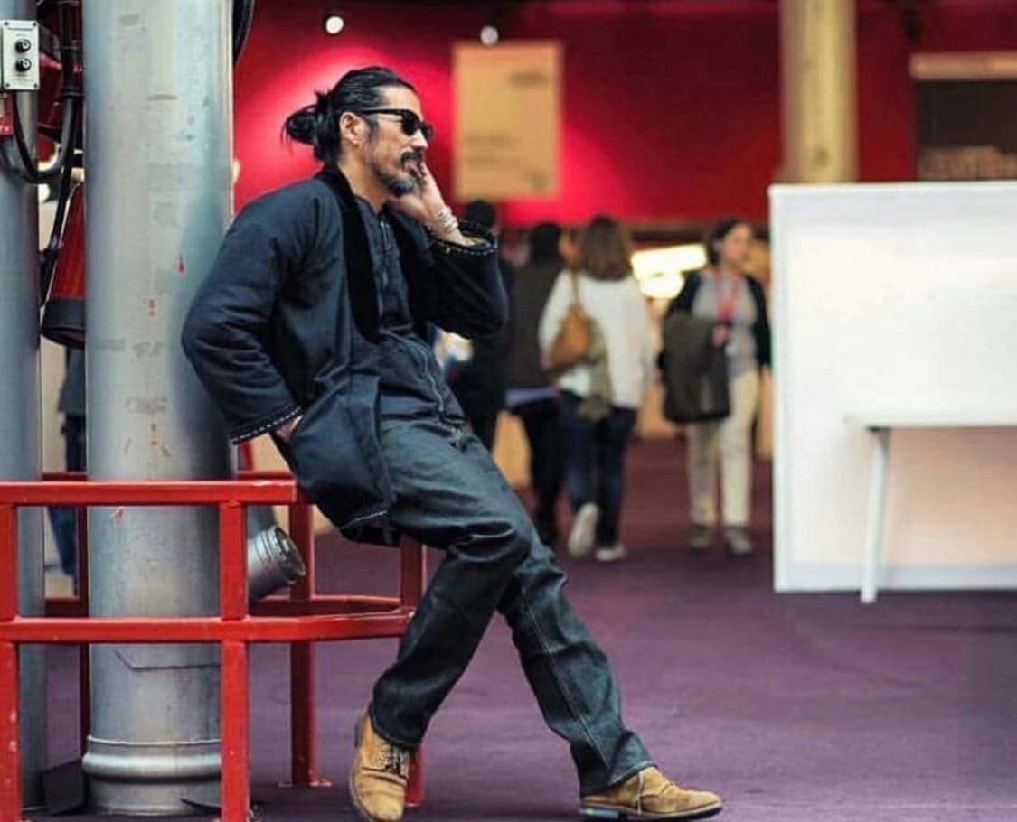 (4) visvim silk dotera coat woolstripe 상품이미지2