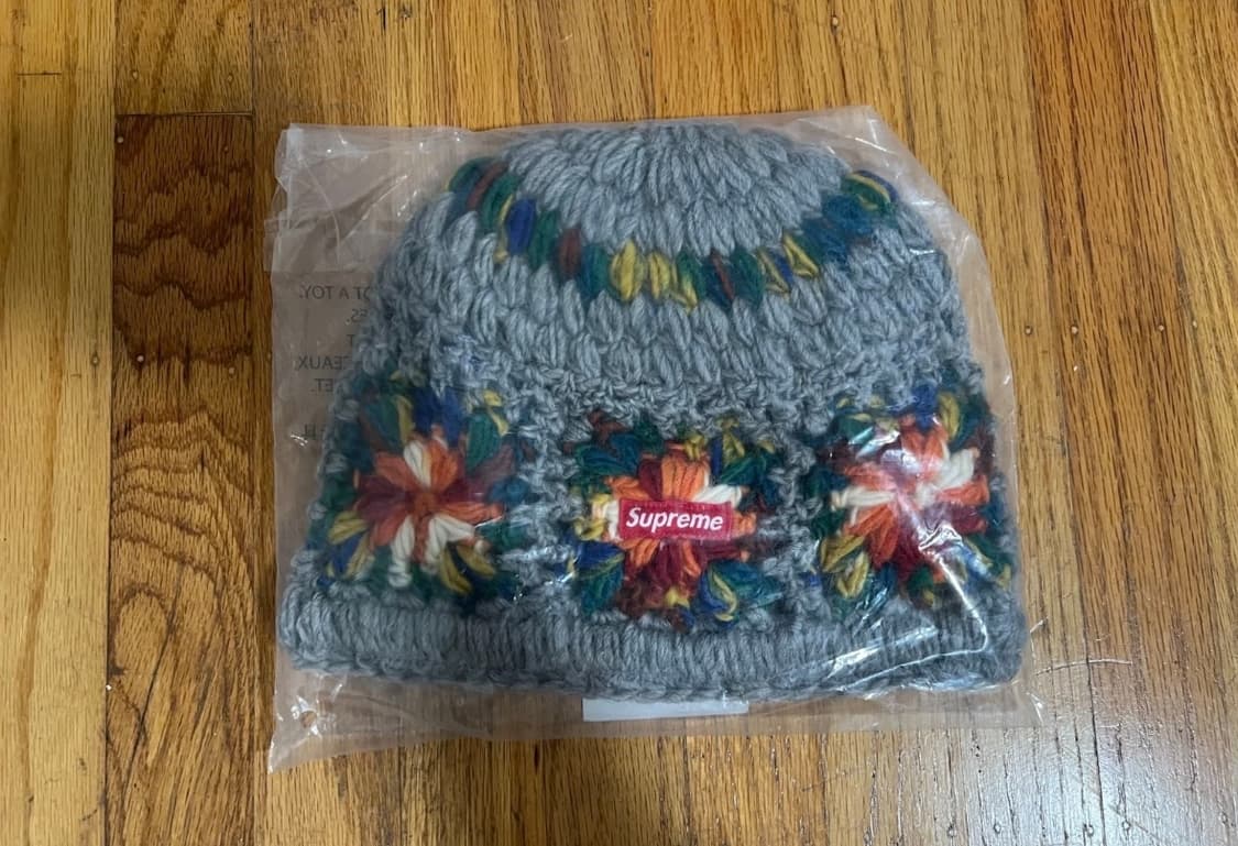 슈프림 크로셰 비니 헤더 그레이 - 25SS 상품이미지1