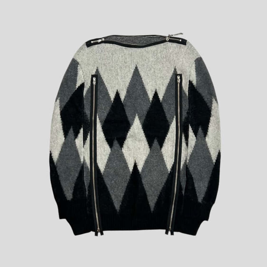 THE SOLOIST 21aw boat neck argyle cape 상품이미지1