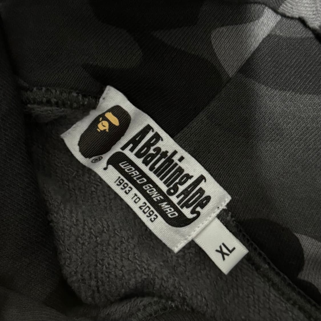 베이프 카모 후드 블랙 상품이미지3