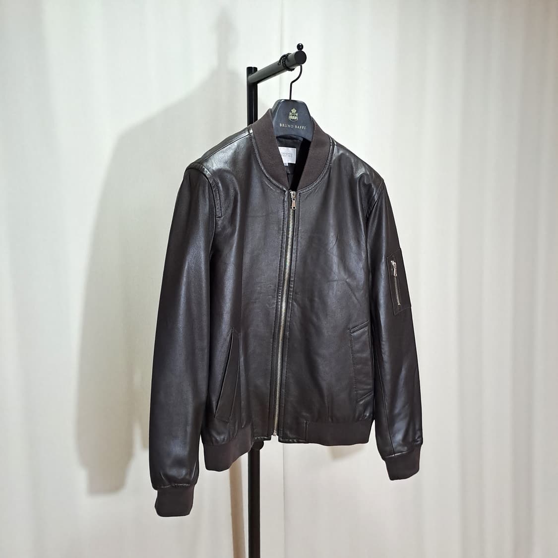 (택포) 헤스티지 양가죽 마원 블루종 105 B465 상품이미지2