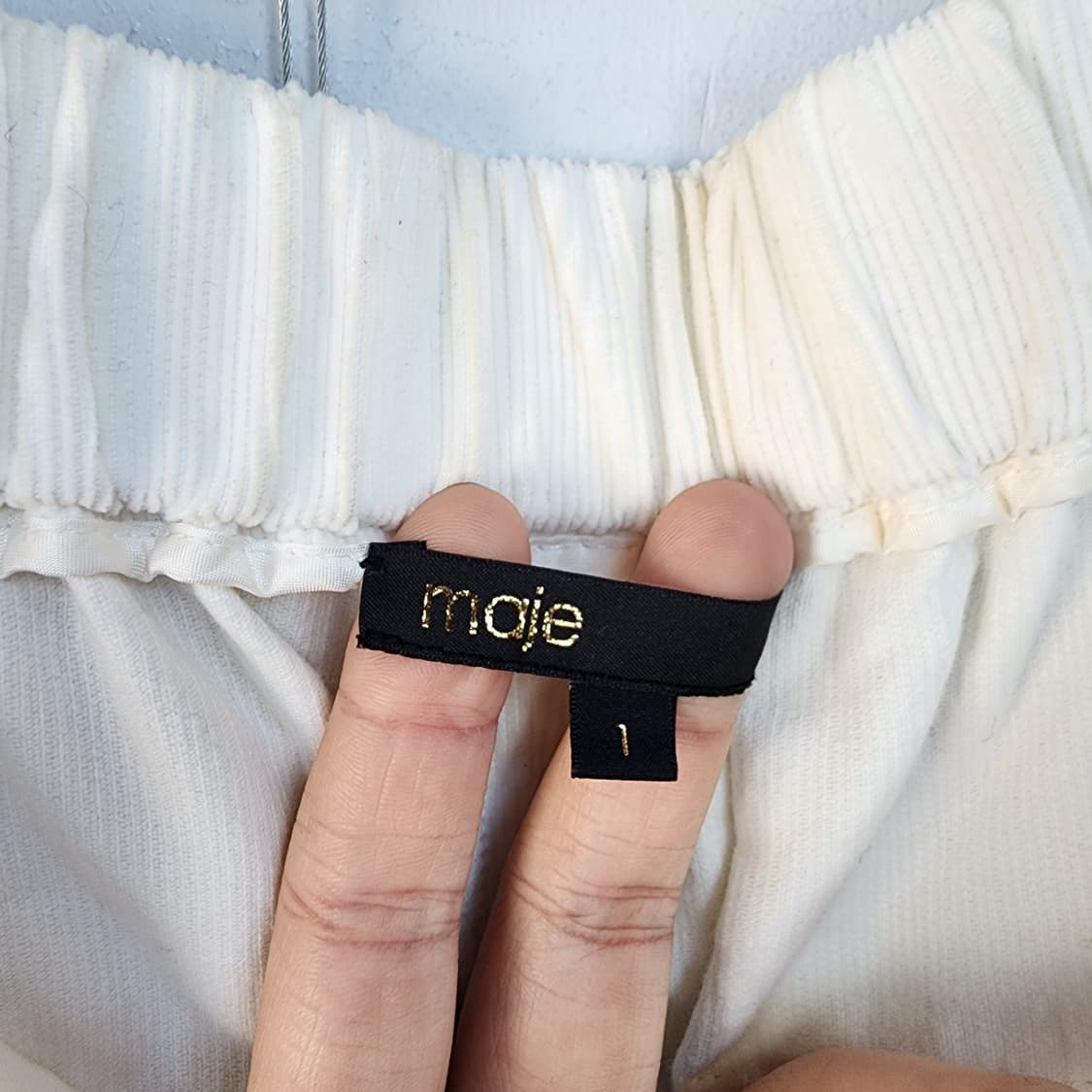 마쥬 아이보리 와이드 팬츠 상품이미지5